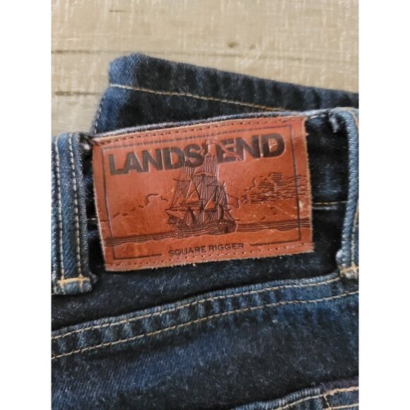 Land's End Square Rigger Blue Jeans Men's Size 36 X 28 Traditional Fit - Picture 12 of 12